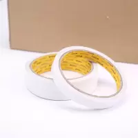 得力(deli)高粘性棉纸双面胶 办公用品双面胶带12mm*10y