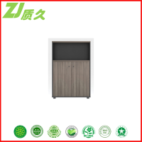 质久矮柜800*400*1200巴厘胡桃+莱茵灰