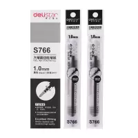 得力中性笔芯S766子弹头1.0mm(黑)20支