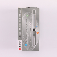 晨光半针管中性笔创意学生中性笔0.5水笔金属笔夹签字笔GP1151 12支黑笔/盒