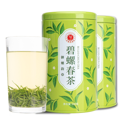 [2021新茶上市]艺福堂苏州碧螺春茶叶100g*2罐明前特级高山绿茶原产散装