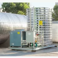大江空气能热水器 商用一体机3P 建筑工地项目部酒店旅馆专用机 空气源热泵整体机 2吨水箱定制 单位：套