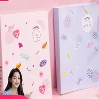 得力72495欧阳娜娜文件夹资料册A4插页小清新透明插页试卷收纳袋办公用品学生用孕检报告单产检乐谱卷子收集