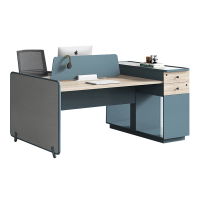 慧采云 办公家具职员办公桌电脑桌2人屏风隔断简约现代工位桌办公室办公桌椅组合