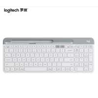 罗技(Logitech) K580 键盘无线蓝牙键盘 办公键盘 便携超薄键盘 笔记本键盘 平板键盘 芍药白