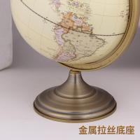 得力2179地球仪学生教学办公展示装饰仿古摆件教学学生用摆件办公室装饰品地图地球仪