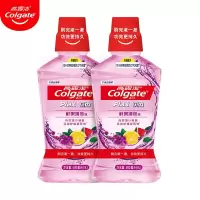 高露洁(Colgate)贝齿鲜果薄荷漱口水500ml×2