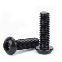 金超黑色304不锈钢圆头内六角螺丝盘头螺丝钉圆杯螺栓M5*10mm 单位:个