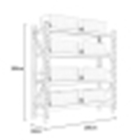 储物展示架中型货架2000*600*2000mm 灰白