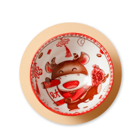 企业专享 牛年陶瓷餐具两碗套装 起订量200