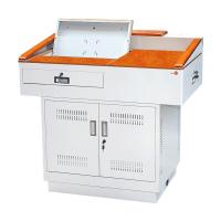 钱柜多媒体讲台桌 电教室老师钢制中控演讲台显示器监控台培训桌作台工作台