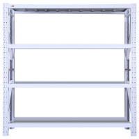 钱柜 仓储货架 仓库货架超市展示架家用四层置物架 200*180*60cm重型金属 主架 白色