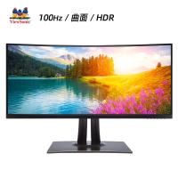 优派34英寸 21:9显示器 带鱼屏 曲面 HDR10 广色域 100hz 专业设计制图电脑显示器