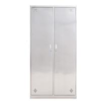 钱柜 更衣柜不锈钢储物柜寄存柜碗柜带锁加厚201不锈钢 二DL