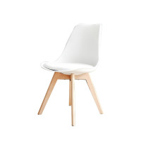 钱柜北欧椅子实木餐椅现代简约办公洽谈会议布艺成人家用靠背椅