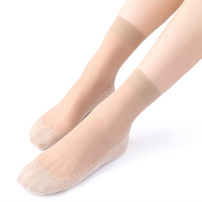 猫人10双装女士短丝袜薄透脚底防滑丝袜长短中筒袜舒适女式夏季丝袜