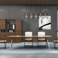 钱柜 现代简约会议台多功能培训洽谈桌小型条形会议桌