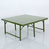 钱柜便携式多功能折叠餐桌桌椅军绿色野营餐桌户外便携手提式餐桌