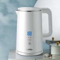 苏泊尔电水壶1.5升L容量全钢无缝304不锈钢恒温调温保温实时显温自动断电家用热水壶烧开水壶 实时显温SW-1