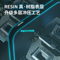 得力(deli)舒适耐磨树脂鼠标垫 办公游戏鼠标垫 黑色2227 GD