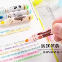 晨光文具荧光笔单斧头6色小巧便携记号笔AHM22512  6支装
