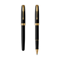 派克(PARKER)签字笔 宝珠笔 卓尔系列磨砂黑金夹