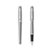 派克(PARKER)签字笔 都市系列金属银白夹宝珠笔