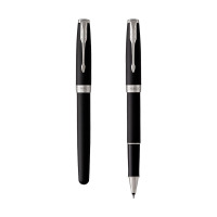 派克(PARKER)签字笔 卓尔系列磨砂黑白夹宝珠笔