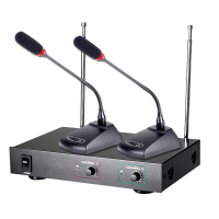 无线话筒一拖二会议麦克风领夹手持腰挂 主持舞台户外演出话筒 主机+2会议