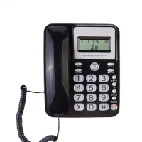 按键电话机有线坐式固定电话机座机家用办公坐机 黑色 AEQ96754