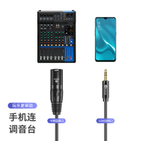 WUNAM 3.5转卡农公线 5米 无线电容公对公音频线 麦克风接电脑声卡 调音台线 话筒线 3.5对卡侬公