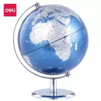 得力(deli)Ф20cm金属底座世界地球仪 商务礼品居家摆设 带放大镜