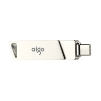 爱国者(aigo) 128GB Type-C USB3.0 手机U盘 U350 双接口手机电脑用 金属色