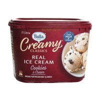鲜奶冰淇淋桶装香草巧克力曲奇 大桶装冰激凌2L