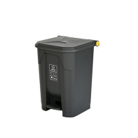 惠洁(huijie)塑料分类垃圾桶户外垃圾桶65L脚踏垃圾桶可定制YY-D149黑色