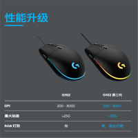 罗技 G102 有线 游戏鼠标