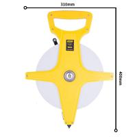 得力工具工程软尺架式纤维长尺长卷尺米测量皮卷尺手提尺 米尺_809