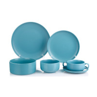 爱依瑞斯AS-M06H马卡龙系列一人组 陶瓷餐具6件套 深海蓝