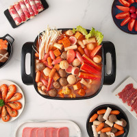 康佳 KGJK-1602 1600W/4L 美味家电火锅 茶色