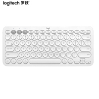 罗技(Logitech)K380 键盘 无线蓝牙键盘 办公键盘 女性便携 超薄键盘 笔记本键盘 芍药白 限量版