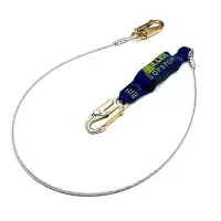 霍尼韦尔(Honeywell)焊接工缓冲钢缆系绳 配有1个锚点端抓钩,1个安全带端抓钩,1.8米