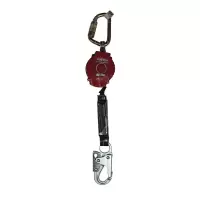 霍尼韦尔(Honeywell)TurboLite坠落制动器配1.8米织带带集成能量缓冲器;配有1个万向接头和1个抓钩