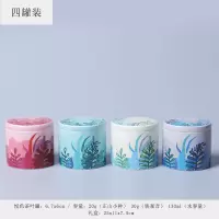 鼎艺243 悦色四罐简装手绘陶瓷茶叶罐密封罐小号普洱茶罐家用茶具配件密封罐茶叶包装礼盒