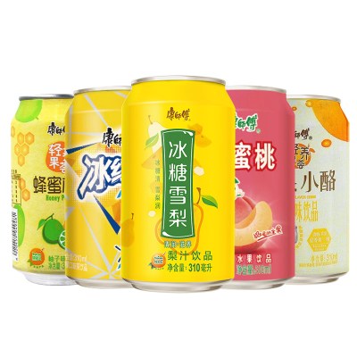 康师傅茶饮料听装随机混合口味罐装饮料310mL*12罐