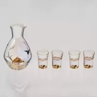 个杯堂 金山-炫彩光芒酒具 酒杯套装 24K水晶玻璃杯 一壶四杯