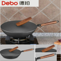 Debo德铂 炒锅不粘碳钢炒菜锅劳尔可立盖超厚木柄30cm DEP-618 单个装