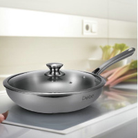 Debo德铂 摩顿炒锅 DEP-691不锈钢炒锅无涂层锅体光亮30CM 单个装