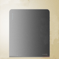 鸿雁 86型面板暗装五孔插座 灰色X5系列 空白面板 单只装