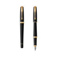 派克 都市系列(PARKER)钢笔 磨砂黑金夹墨水笔