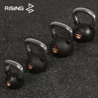 RISING锐思 包胶壶铃 健身提壶哑铃 4kg8kg~24kg 健身房商用 一套壶铃/各一只+壶铃架